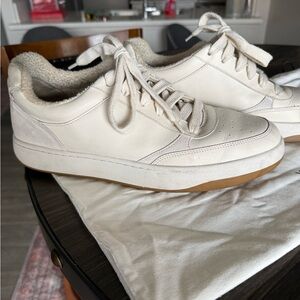 Vince Men's Cream Leather Sneakers US11M